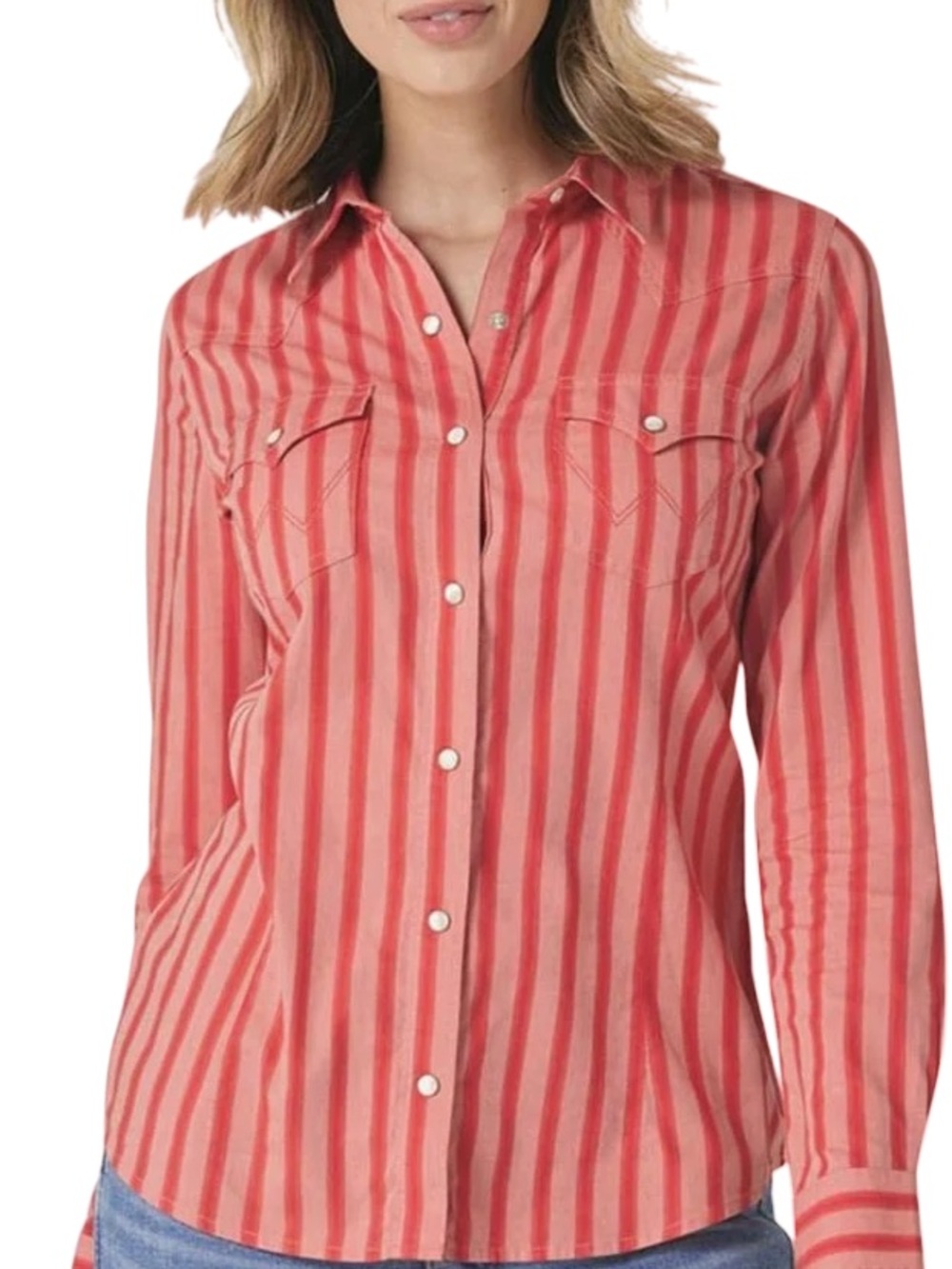 Women's Retro Western Wrangler Plaid Button-Up Shirt Sz XL Country EUC